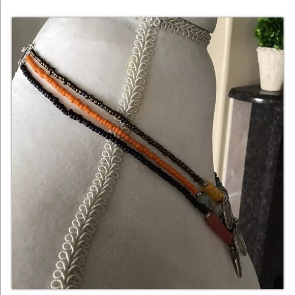 LAST 1! NEW Necklace Earrings SET Southwest Desert Colors Boho Medallions Beads - Picture 7 of 12